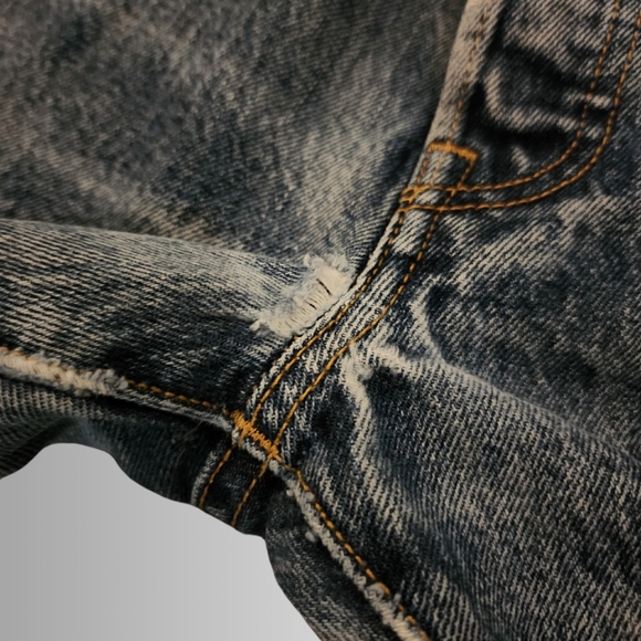 Vintage x 2000s “made in Mexico” 501 Levis Red Tab Indigo Blue Jean - Picture 10 of 12